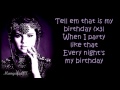 Selena Gomez - Birthday [Lyrics] 