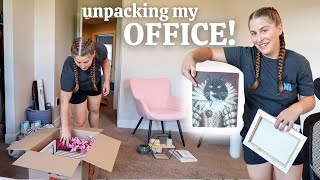 Unpacking & Setting Up My HOME OFFICE! the first room in the new apartment to be unpacked!