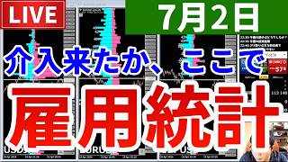 【介入来たか、そしてここで雇用統計＆今週の投資結果＆クイズ大会】2026年7月2日（木）FX実況生配信カニトレーダーチャンネル生放送1340回目