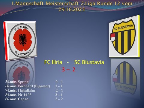 1.Mannschaft Meisterschaft 2.Liga FC Iliria - SC Blustavia