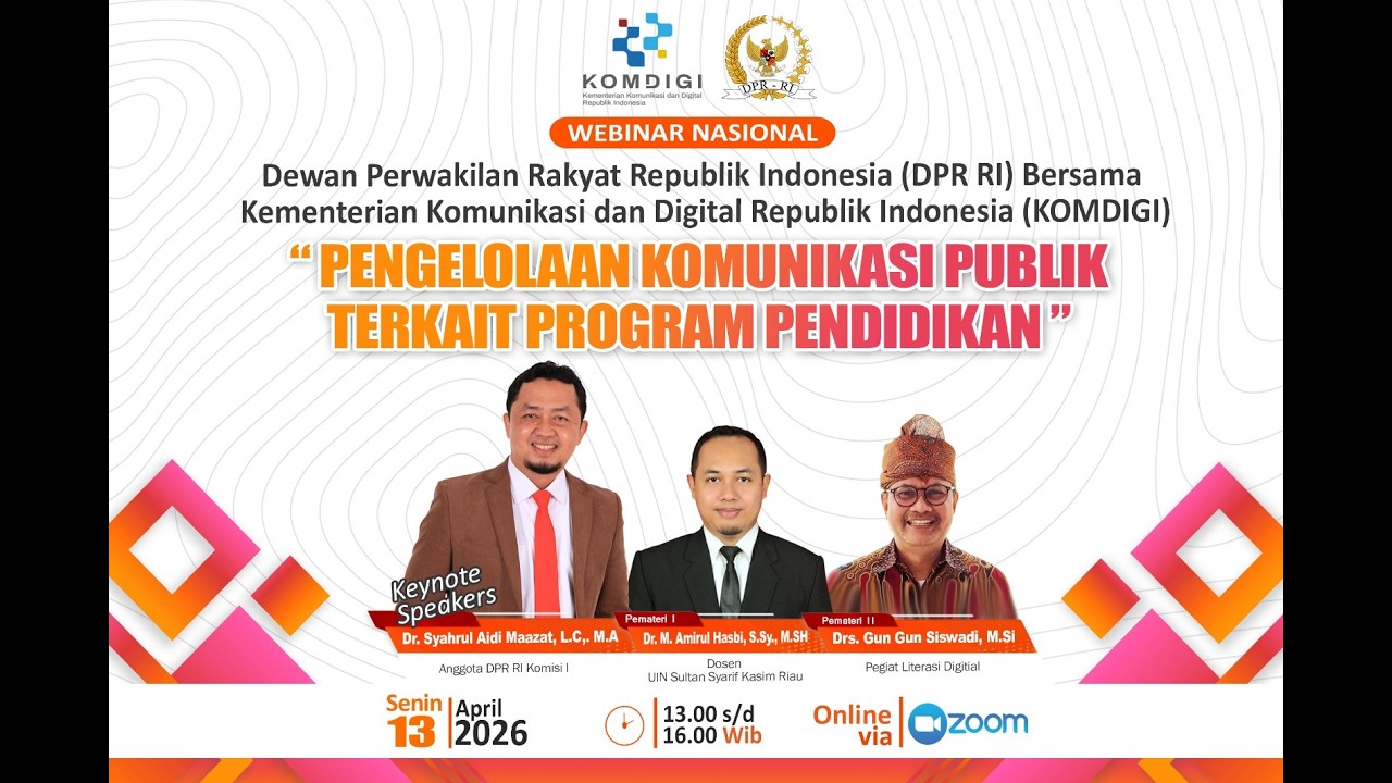 Webinar Nasional: Pengelolaan Komunikasi Publik Terkait Program Pendidikan