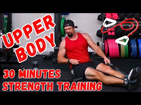 32 Min Resistance Band Upper Body Workout - Strength Training At Home