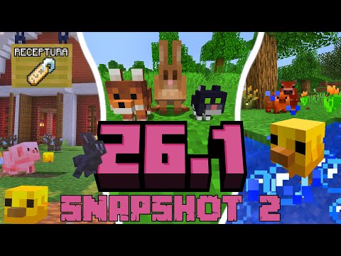 Minecraft 1.26.1: [Snapshot 2] Co Nowego? MAŁE NAJSŁODSZE  ZWIERZĘTA 😍 RECEPTURA na NAMETAG 😢