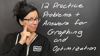Study: 12 Practice Problems (+Answers) for Graphing, Finding Max/Mins, Optimization, Etc