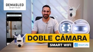 Video de Cámara DUAL Smart WiFi 2MP Full HD para Exteriores 12V IP65