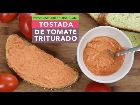 TOSTADA DE TOMATE TRITURADO | Receta de tosta con tomate | Desayuno saludable