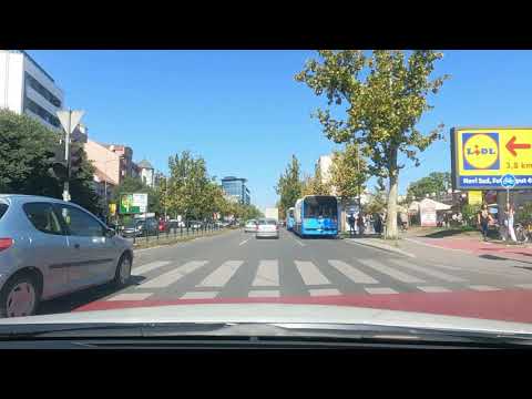 Novi Sad Serbia driving around the city