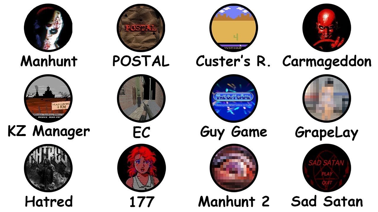 Every DISTURBING BANNED Video Game in 8 Minutes