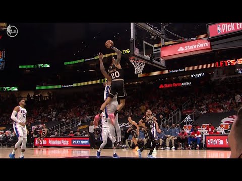 John Collins NASTY alley oop dunk over Joel Embiid 😱 76ers vs Hawks Game 6