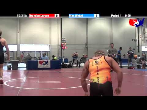 Brandon Larson vs. Max Diekel at 2013 Junior Nationals - FILA - FS