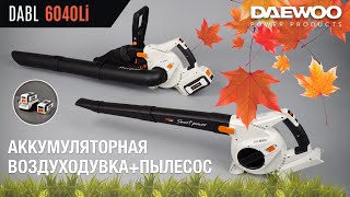 Обзор аккумуляторной воздуходувки DAEWOO DABL 6040Li