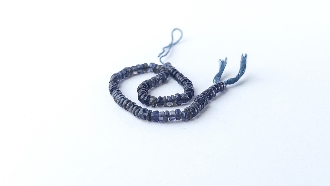 Iolite | Smooth Wheel | 4.3-4.7mm Bead Size | 20cm Strand Length video