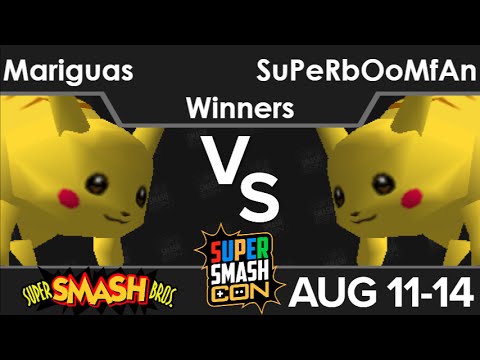 SSC16  - Mariguas (Pikachu) vs SuPeRbOoMfAn (Pikachu, C Falcon) Winners - SSB64