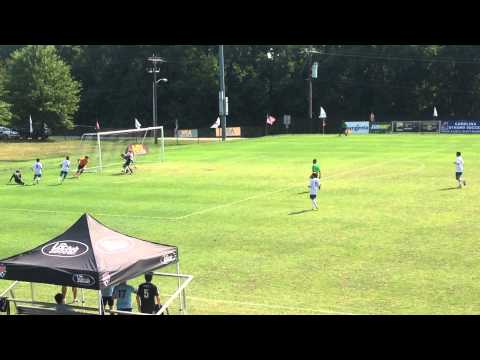 Backheel goal scored by a Connecticut player in the NPL Finals U16 Championship