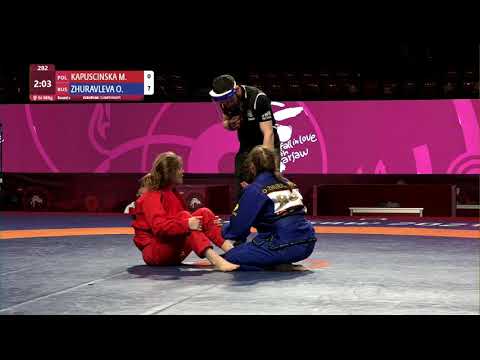 Round 2 Women's GP GI - 58 kg: M. KAPUSCINSKA (POL) v. O. ZHURAVLEVA (RUS)