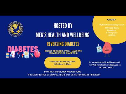  Reversing Diabetes - Men's Health Meetup Jan 2026