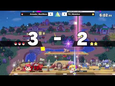 Super Ascension Ultimate Losers Top 8 - TG|MuteAce (Peach) vs BestNess (Ness)