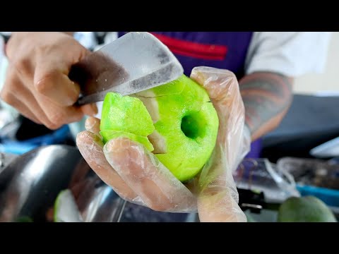 Top Speed! Skilled Young Man Cuts The Fruits Like a Ninja - Fruits Cutting Skills