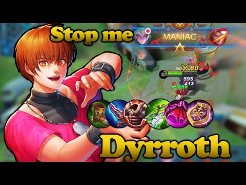 Offlane Dyrroth Maniac MVP [ Top Global Dyrroth ] Mobile legends in 2021
