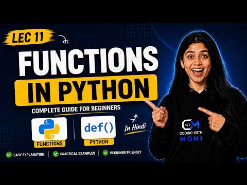Functions In Python Python Functions Explained In Hindi Python Course Lecture 11