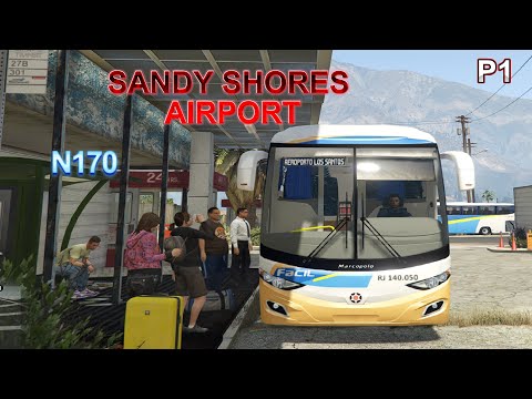 GTA V Sandy Shores x Airport Los Santos N170 Rota 02 P1 Mod Bus.