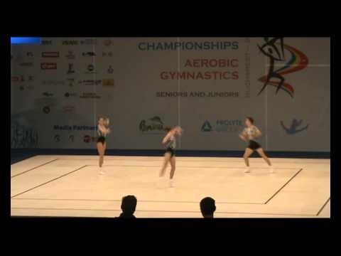 EM 2011 Sports Aerobics  RUSSIA 1 Polyanskikh Polina Bardina Iulia Zhivin Andrei