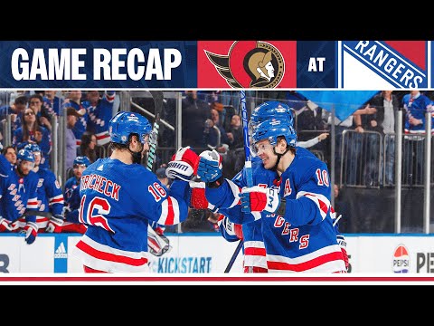 GAME HIGHLIGHTS: New York Rangers vs Ottawa Senators (4/15/24)