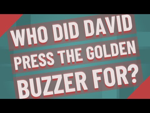 Who did David Press the Golden buzzer for?