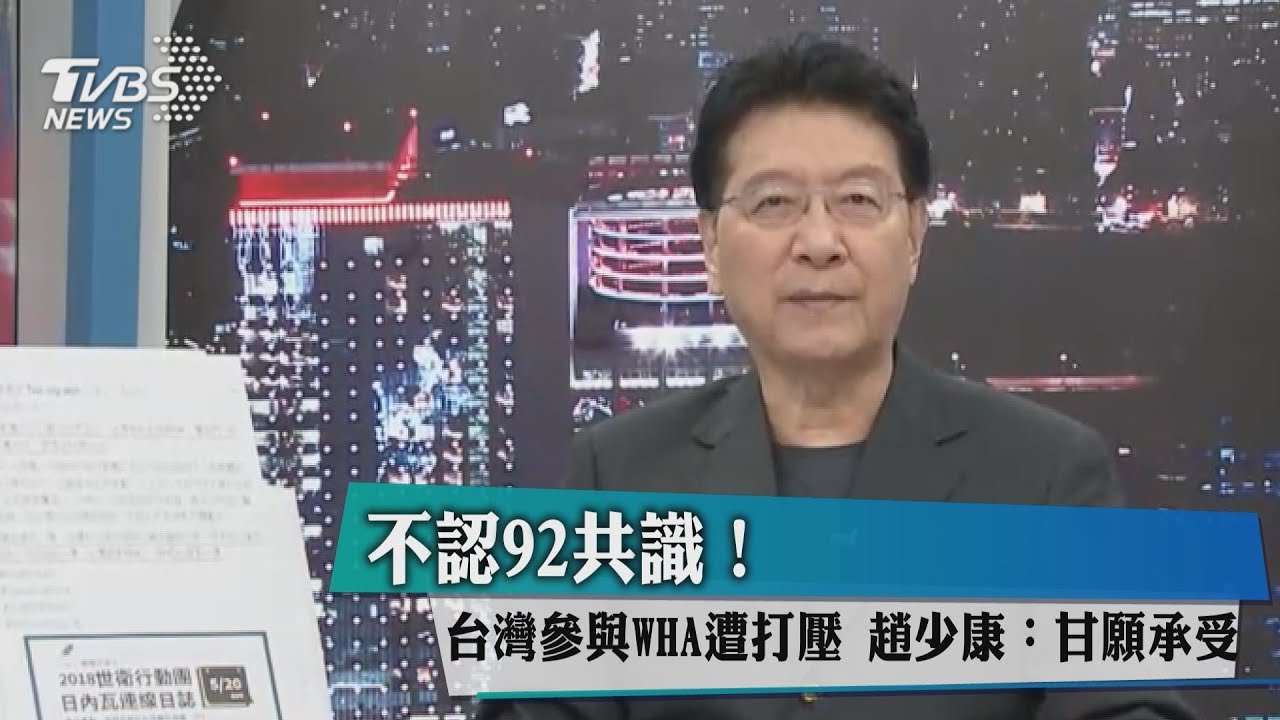 不認92共識!台灣參與WHA遭打壓 趙少康:甘願承受