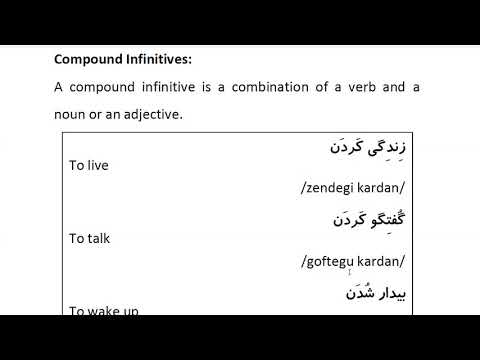 Farsi Grammar in Use: For Beginners - Lesson 21 - Simple and Compound Infinitives