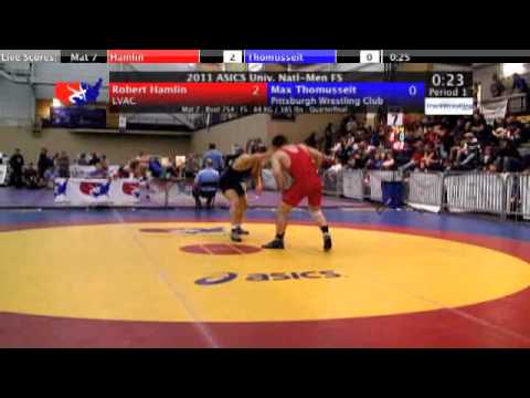 University Freestyle Quarterfinal 84kg - Robert Hamlin vs. Max Thomusseit