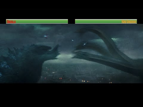 Godzilla vs King Ghidorah...with healthbars (Part 1)