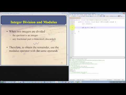 Java Tutorial - Division and Modulo Operator Explained Video