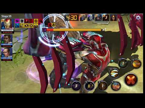 Marvel Future Fight Iron Man stage 59 Cull Obsidian 100s challenge clear