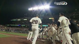 Giants walk off on Posey's two-run blast