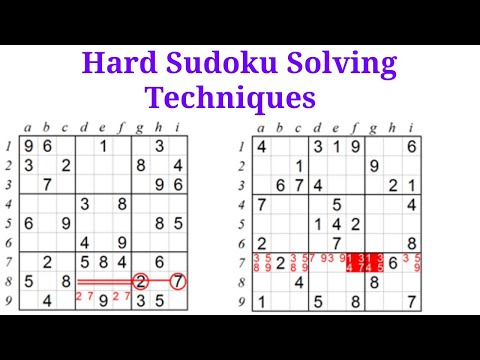 How to Solve Hard Sudoku | Hard Sudoku Solving Techniques #Sudoku