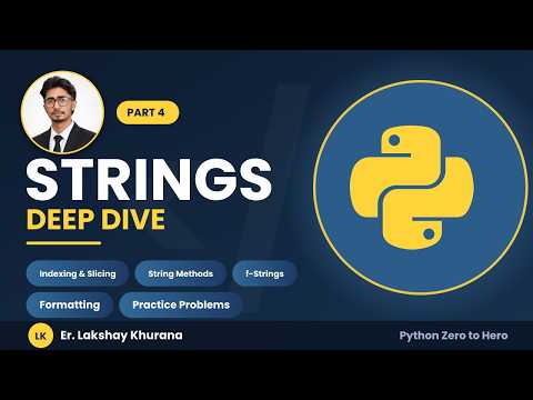 Part 4 Strings In Python Python Programming Complete Course