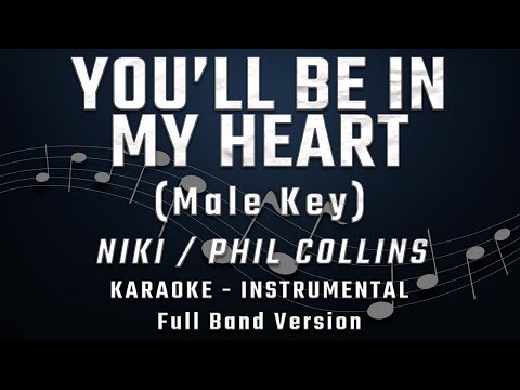 YOU'LL BE IN MY HEART - MALE KEY - FULL BAND KARAOKE - INSTRUMENTAL - NIKI / PHIL COLLINS