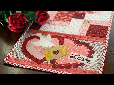 Easy Pieced Table Runner Series - February | a Shabby Fabrics Tutorial