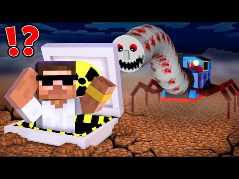 I Made Bunker to Survive Horror Thomas Train in Minecraft..
