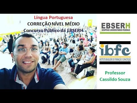 Prof. Cassildo Souza - Correção Prova Português - EBSERH 2020 (Nível Médio)