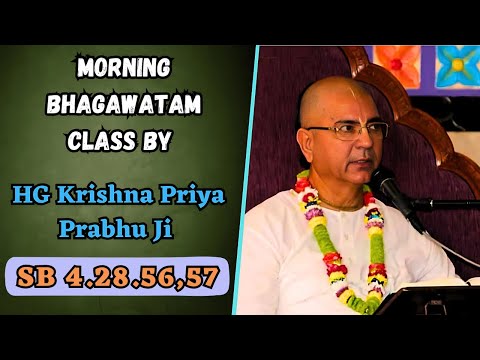 ISKCON ROHINI Morning Bhagawatam Class By HG Krishna Priya Prabhu Ji (SB 4.28.56,57)