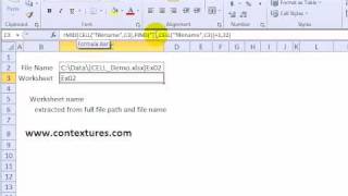 Get Excel Worksheet Name with CELL Function