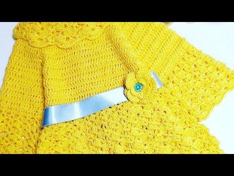 Rochiță Bella Croșetată-Rochita cu guler și mâneci lungi (tutorial pas cu pas)