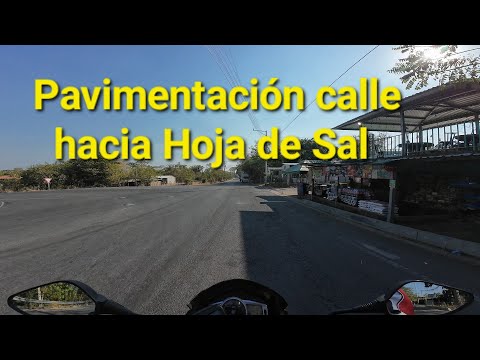 Pavimentación de calle hacia Hoja de Sal, Santiago Nonualco, La Paz 