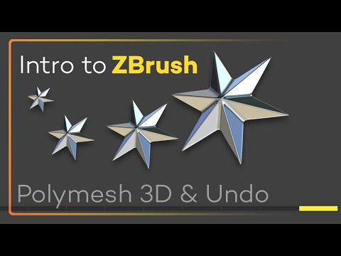 Intro to ZBrush 004 - PolyMesh3D and Undo! Get Your Mesh Sculptable, and Undo up to 10,000 places!