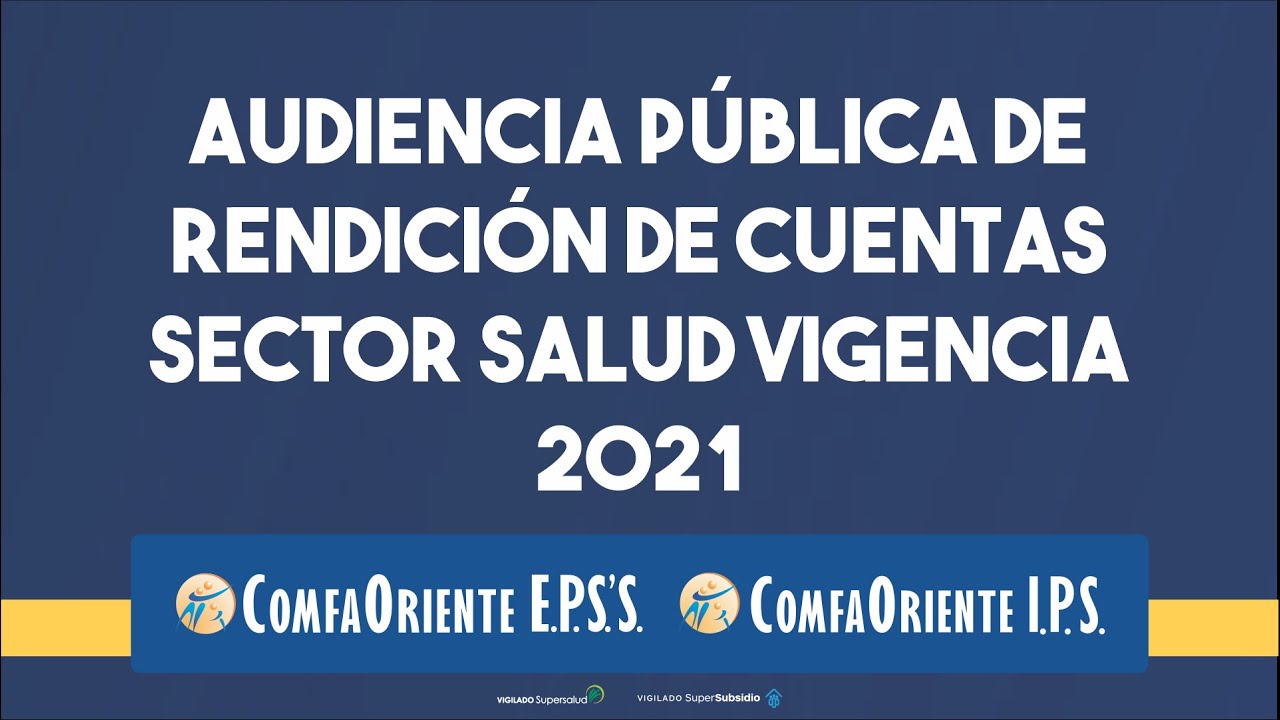 Audiencia pública de rendición de cuentas vigencia 2021