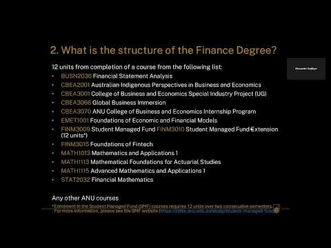 Studying at ANU