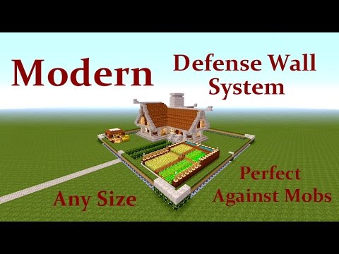 Minecraft Tutorial : Modern Wall Defense System