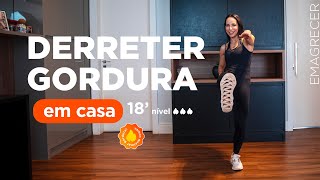 TREINO CARDIO HIIT - 18 MINUTOS PRA QUEIMAR MUITA GORDURA EM CASA - SEM DEITAR - Carol Borba